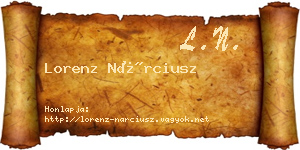 Lorenz Nárciusz névjegykártya